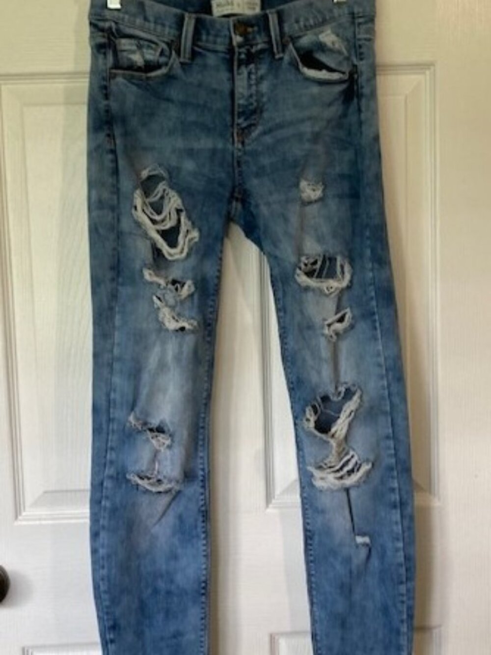 Mudd Juniors 9 Low Rise Skinny Jeans Distressed Ripped Stretch Casual Grunge Y2K